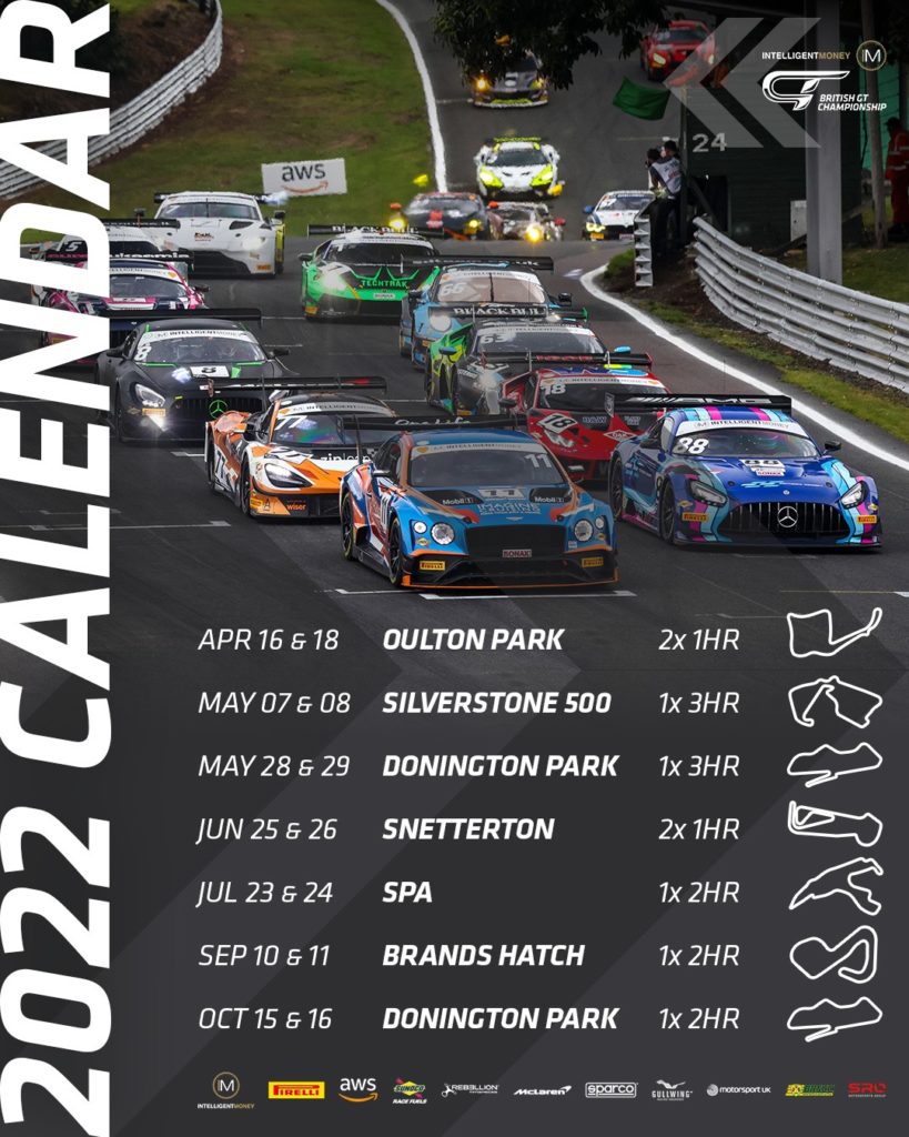Motorsport Calendar 2022 Looking Ahead: 2022 British Gt Championship Calendar Announced - Motorsport  Uk